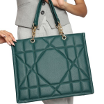 Textured Structured Quilted Tote Bag