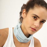 Unisex Blue Solid Bamboo Anti-Microbial Multipurpose Headband