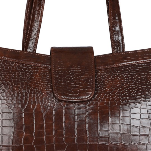 Textured Self Design Structured Tote Bag